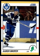 1990-91 Score Rookie and Traded Aaron Broten Toronto Maple Leafs #21T