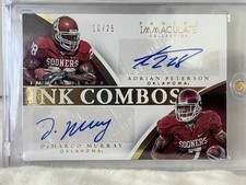 2015 Panini Immaculate Collection Adrian Peterson Demarco Murray /25 Dual Auto
