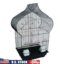Medium Bird Cage W/ Sliding Door Perches Swing Feeding Cups  Clean Tray New