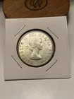 1961 CANADA FIFTY CENTS SILVER COIN LOOKS BU/UNC NICE COIN