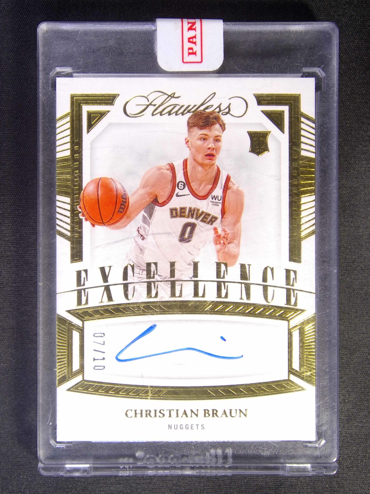 2022-23 Panini Flawless Christian Braun RC Rookie Excellence Auto Gold /10