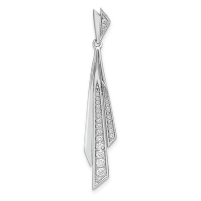 14K Weißgold Fancy Diamant Anhänger