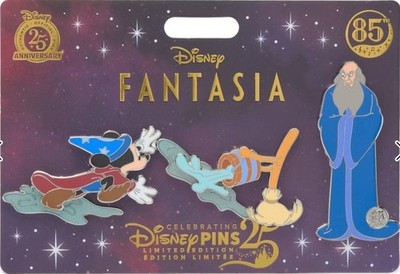 The Sorcerer's Apprentice 85th Anniversary Limited Edition 1600 Pin Set Fantasia