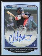 Christian Bethancourt 2013 Bowman Chrome Refractor Auto /500 #BCP-CB Atlanta