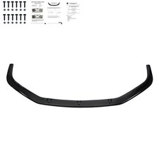 Front Ansatz Spoiler Schwarz Glanz passend für VW T6 Sportline 2015-2019 mit ABE