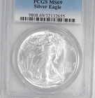 GEM 1987 AMERICAN SILVER EAGLE U.S. Mint $1 DOLLAR COIN PCGS MS69 COLLECTABLE