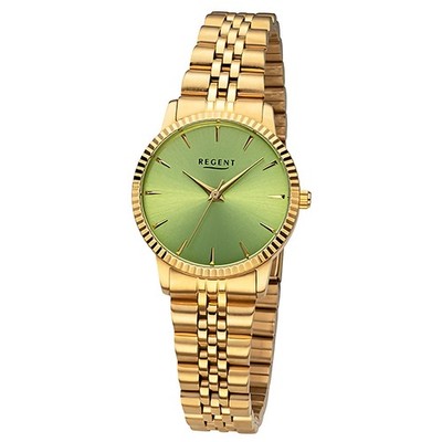 Regent Damen Armbanduhr Analog Metallarmband gold URF1500