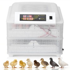 Large 96 Eggs Incubator Digital Poultry Hatching Machine Automatic Turning Farm