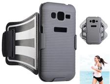 BLACK CASE COVER + ARMBAND STRAP COMBO FOR SAMSUNG GALAXY CORE PRIME G360