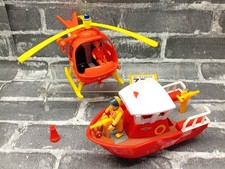 Fireman Sam Sea Rescue Helicopter, Rescue Boat & Figures Toy Playset Y774SB