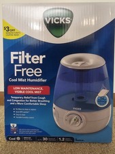 Vicks V4600 1.2gal Cool Mist Humidifier Filter Free