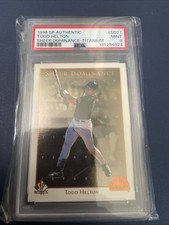 1998 TODD HELTON Sp Authentic Sheet Dominance Titanium #SD27 #/100 PSA 9 MINT