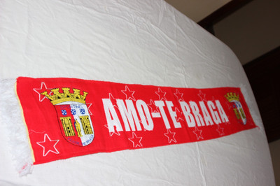 Vintage Soccer Scarf Sporting Braga Team Fan Wear