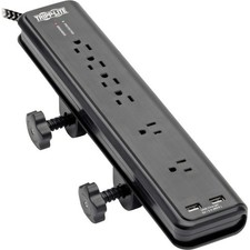 Tripp Lite by Eaton Safe-IT 6-Outlet Surge Protector 2 USB Charging Ports 8 ft.