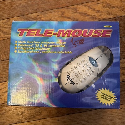 Tele-Mouse Curtis Rare Vtg Computer Mouse integrated Telephone Multi Function. 
