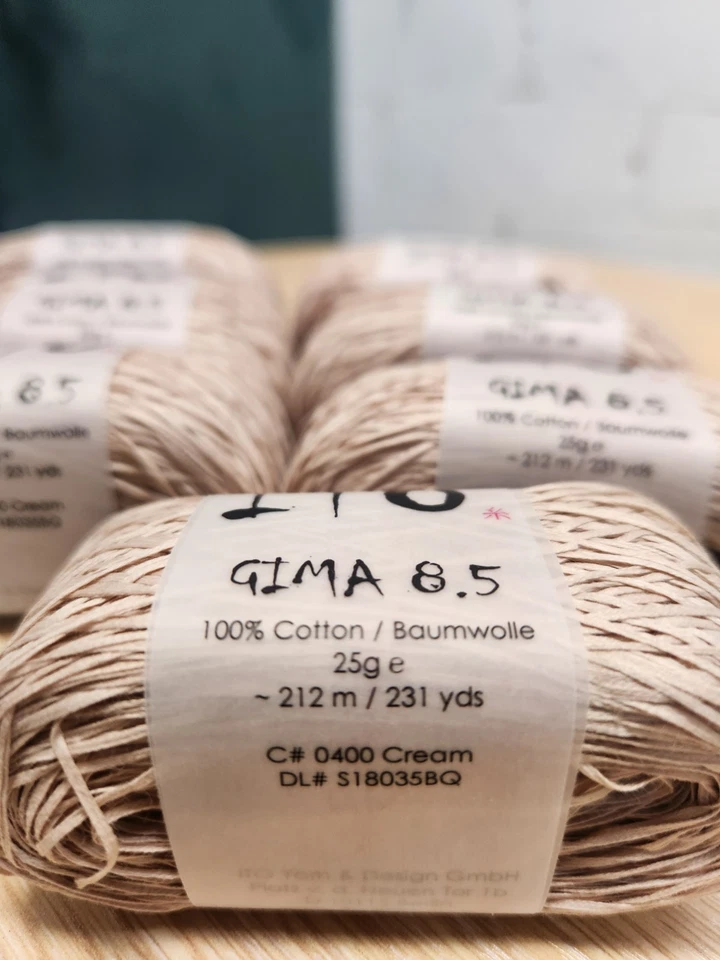 Ito Cotton Gima 8.5 Bundle 7x Skeins Cream Brand New Ex Shop Stock - Image 4 of 4
