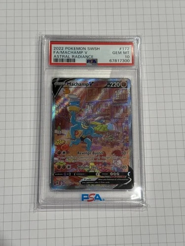 Machamp V (Alternate Full Art) 172/189 Swsh10: Astral Radiance Holo PSA 10