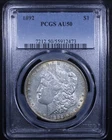 1892 Morgan Silver Dollar - $1 PCGS AU50 - Nice Coin!