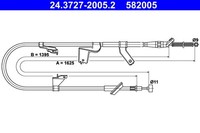 ATE 24.3727-2005.2 Seilzug Bremszug Handbremse FüR Suzuki 1625 Mm