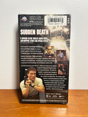 Sudden Death VHS 1995 Jean-Claude Van Damme MCA Universal - Photo 2/4