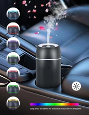 Car Diffuser for Essential Oils Portable Mini Ultrasonic Mist Humidifier 100m...