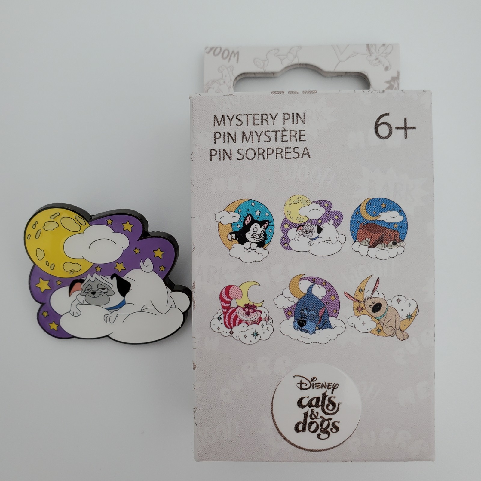 Disney Cats & Dogs Moon Enamel Pin OPEN Percy Pocahontas
