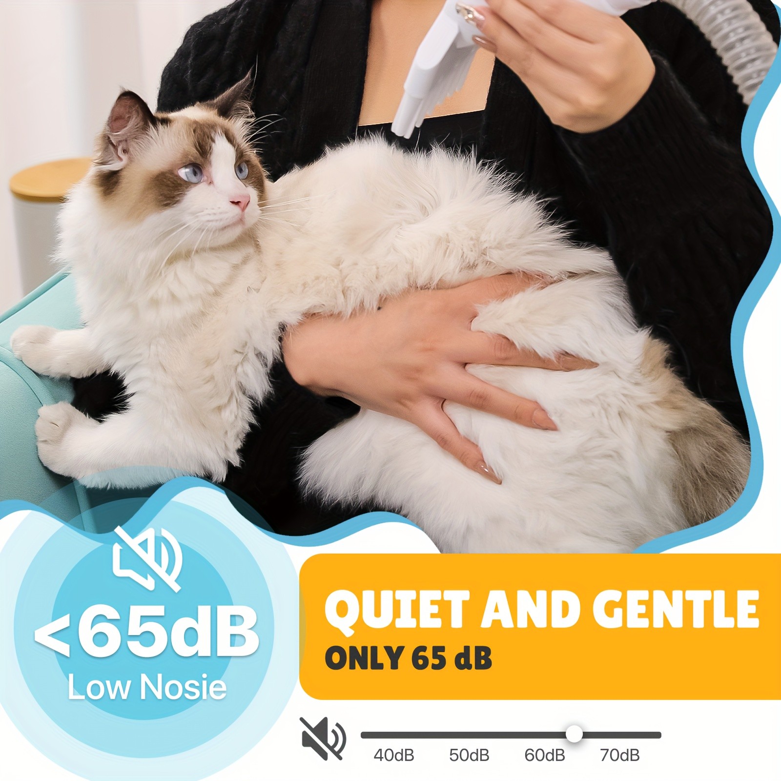300W Pet Grooming Kit Vacuum Blow Dry