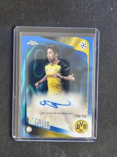 Shinji Kagawa 2025-26 Topps Chrome UCC Blue Lava Refractor Auto /150 #CLA-SH