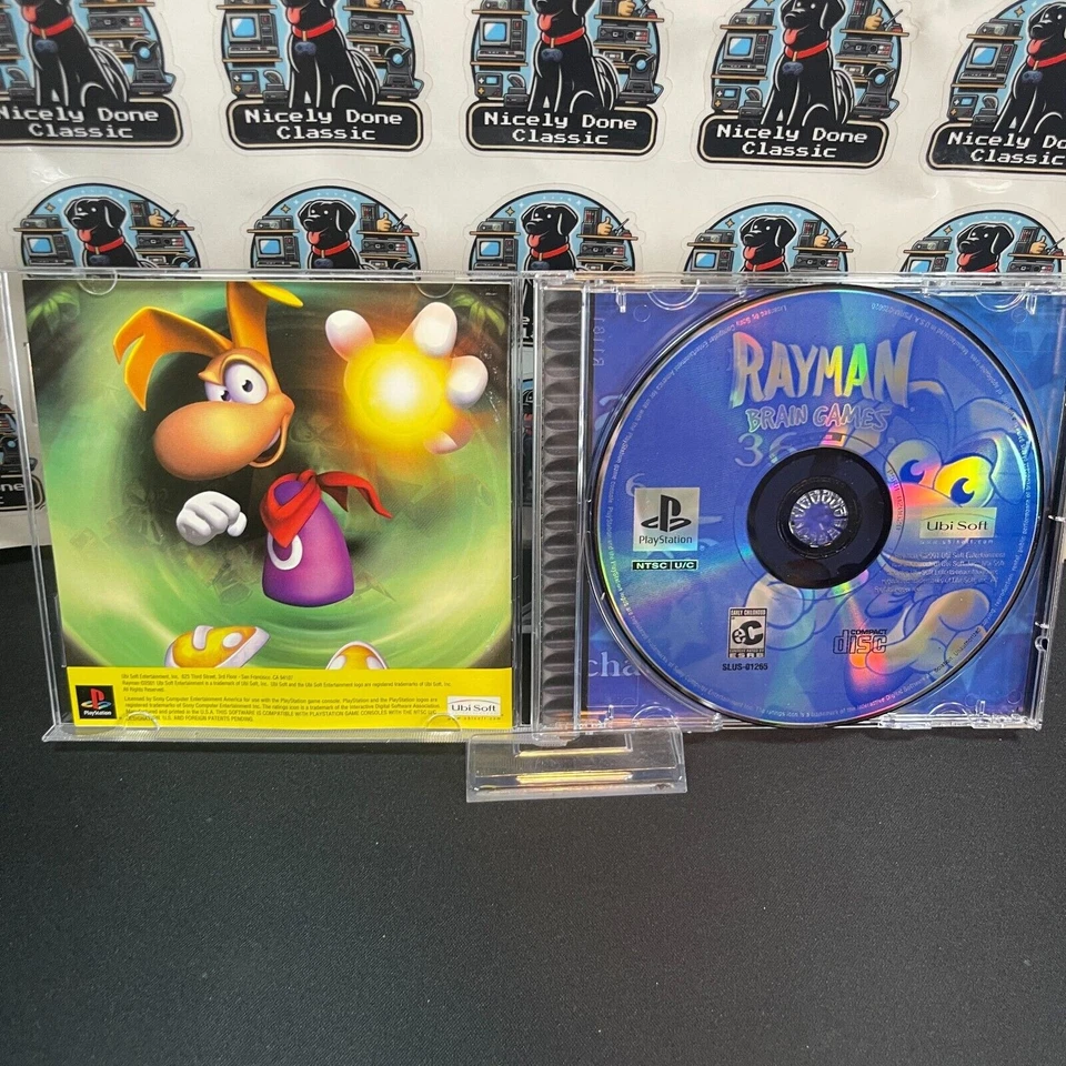 Rayman Brain Games (Sony PlayStation 1, 2001) PS1 - Etiqueta Negra - Completo En Caja Original Foto 4 de 4