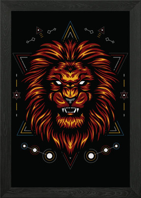 Vektor Löwe Illustration gerahmtes Wandbild Poster Leinwanddruck Bild