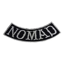 NOMAD Embroidered Rocker Patch - 12" x 3" Extra Large Biker Vest Jacket Sew-On