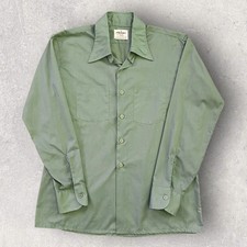 Vintage Arrow Pistachio Green Dagger Collar 70s Button Up Shirt Large