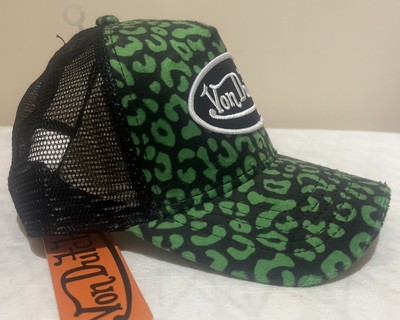 Von Dutch Lime Cheetah Velvet Trucker Hat | eBay display picture 1