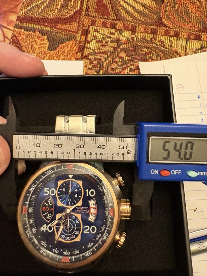 Invicta Men’s Aviator Watch 17203 Stainless Steel Band Rose Gold Colored Case - Image 2 of 4