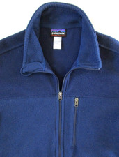 Patagonia Synchilla Men's L Large Full Zip Fleece Preppy Casual Weird Embroidery