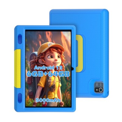 Android 13 Tablet 6GB RAM 64GB ROM for kids IPS LCD HD WIFI BT Parental Control