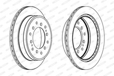 2 dischi freno nuovi per LEXUS TOYOTA:GX,MERU,GX II,CAREVACA,FJ CRUISER 024008012