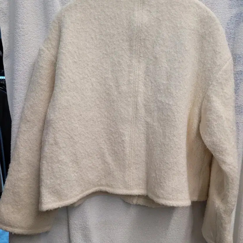 Massimo Dutti Women's Bouclé Short Jacket Ivory New thumbnail 5