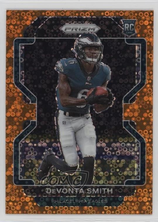 2021 Panini Prizm Rookie Orange Disco Prizm DeVonta Smith #335 Rookie RC k8q