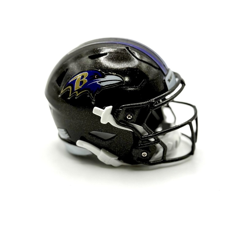 Custom Baltimore Ravens Pocket Pro Helmet Riddell 3d printed