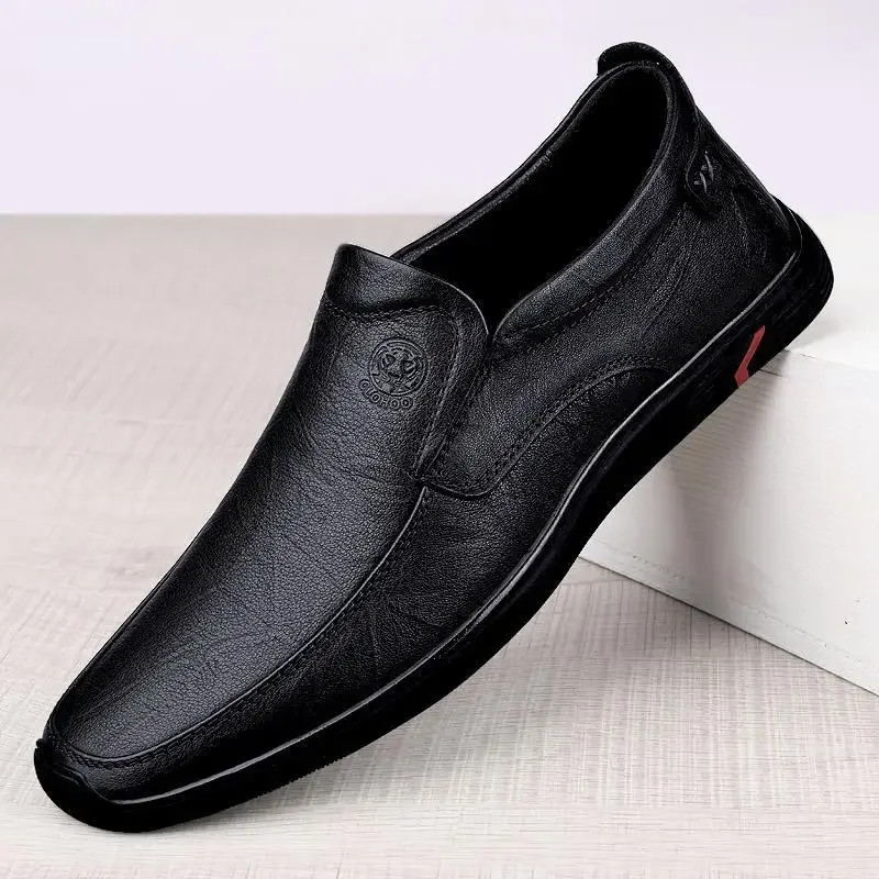 SAOLA scarpe uomo pelle 2025 estive business pelle morbida suola morbida casual pelle