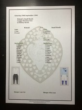 1900-01 Walsall v Small Heath (Birmingham) Division 2 matchsheet