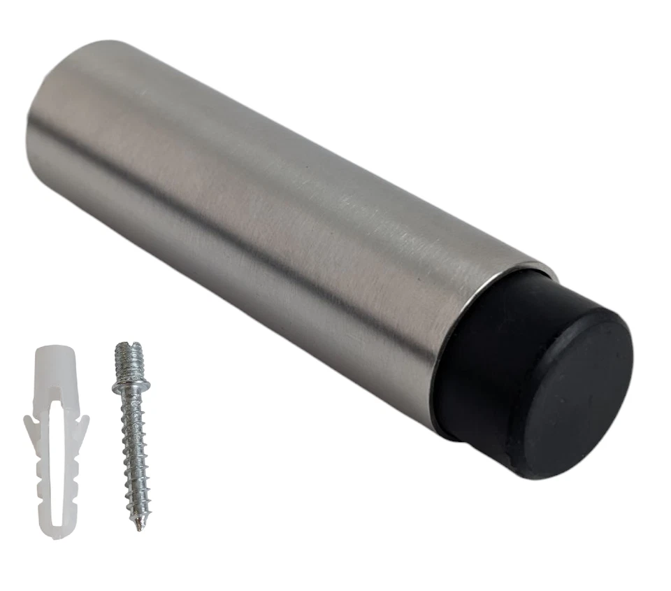10 Wand Türstopper Edelstahl Wandstopper silber Türhalter Türanschlag 80 mm Wand - Bild 2 von 4