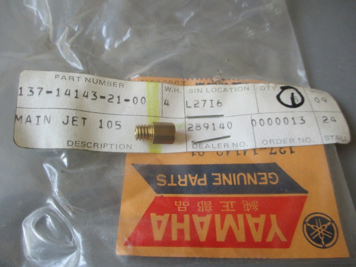NOS Yamaha OEM Main Jet #105 73-75 RD350 80-81 YT125 76