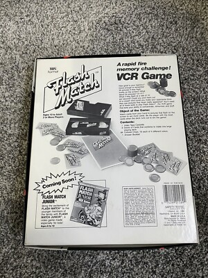 Vintage 1986 Flash Match VCR Game VHS - Rapid Fire Memory