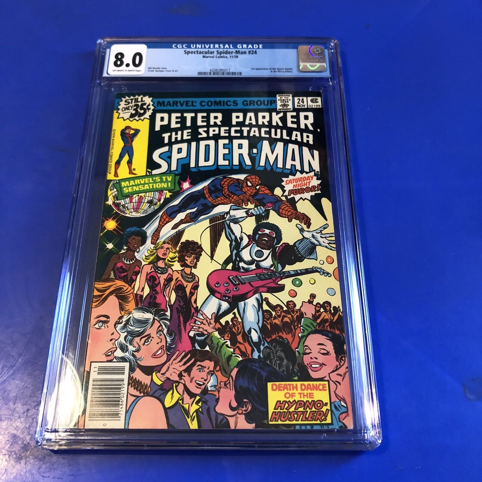 Spectacular Spider-Man #24 CGC 8.0 NEWSSTAND 1ST APPEARANCE HYPNO-HUSTLER 1978