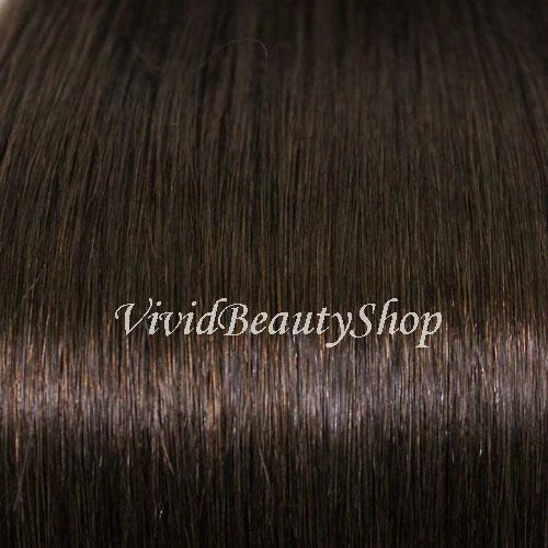 200 Extensiones de cabello humano Remy indio punta I cuentas anillo micro lazo marrón oscuro #2 Foto 4 de 4