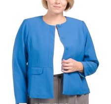 NEW CALVIN KLEIN BLUE CAREER JACKET SKIRT SUIT SET SIZE 18 W WOMEN PLUS 259
