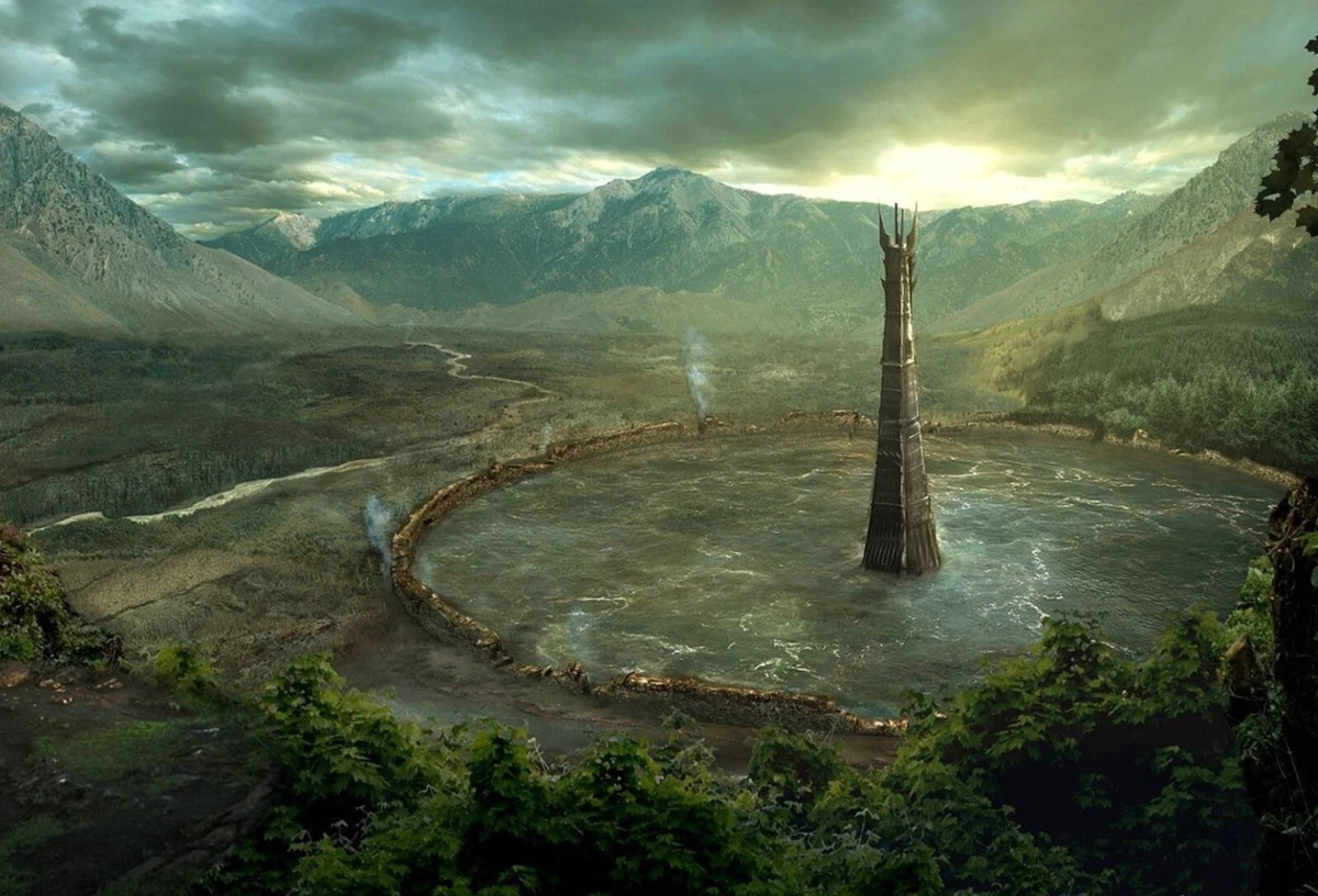 New Isengard Orthanc Tower Painting Print Canvas Lord Of The Rings