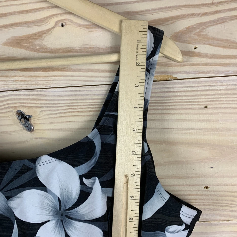 NWT Indigo Bay Swimsuit 20W Black Tropical Swim Tank Dress - Image 3 of 4